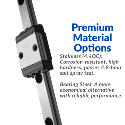 Steel Guide Rail Slider High Precision Linear Guide Slider Adjustable Long Lasting
